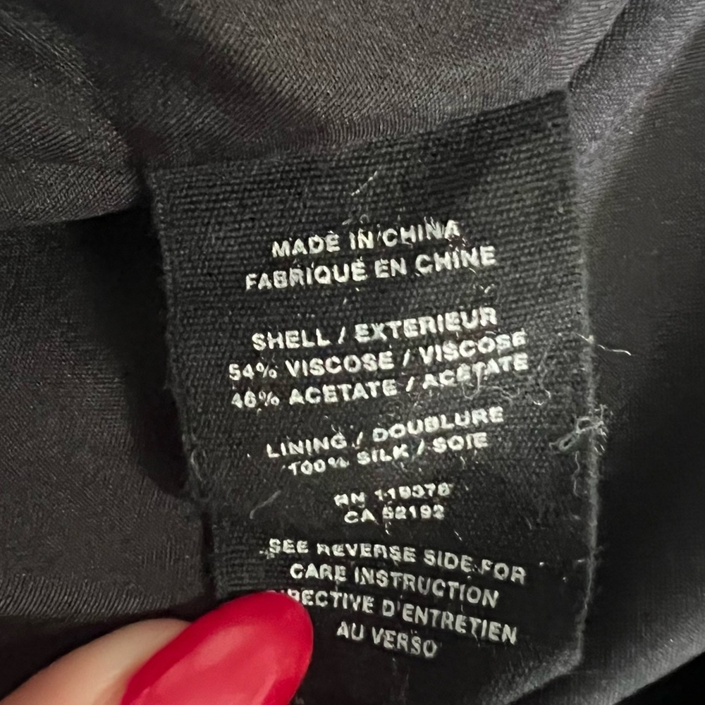 HELMUT LANG black deep v-neck mini dress with pockets size small - Picture 10 of 10